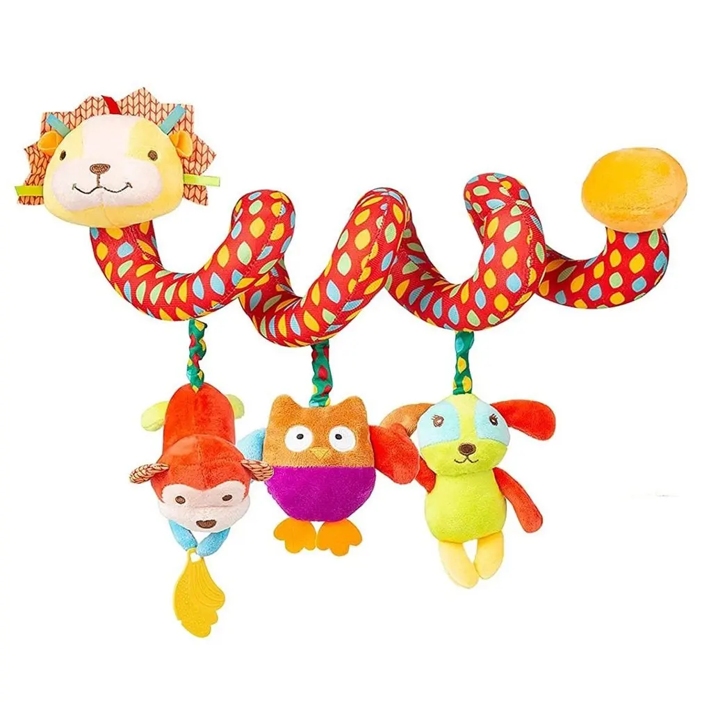 

Child Plush Animal Spiral Activity Toy With Music Kids Bed Hanging Spiral Toy Children Car Seat Toy For Pram Bed Kids Seat