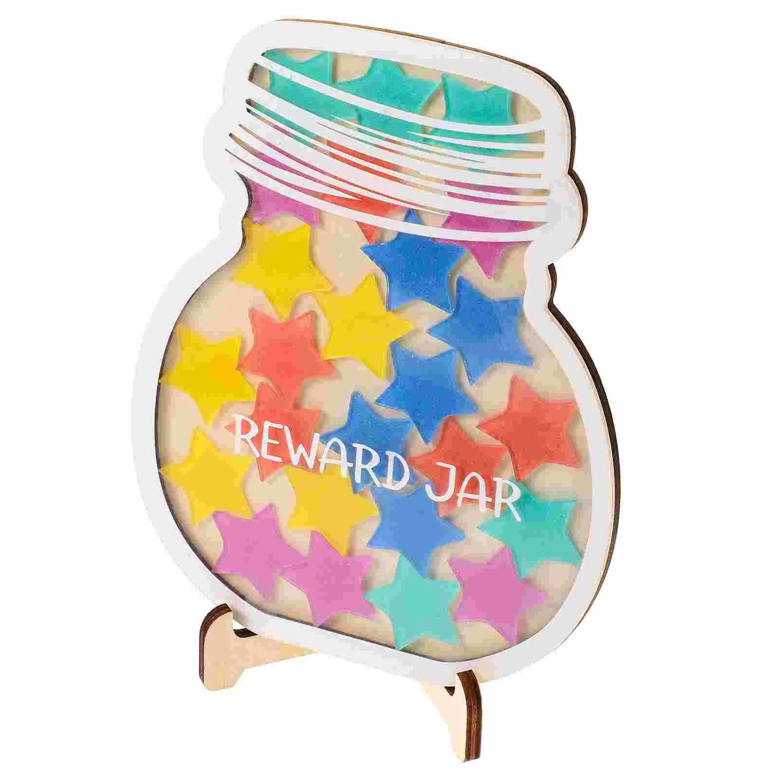 

Star Jar Reward System Classroom Storage Tank Christmas Gift Wood Chart for Kids