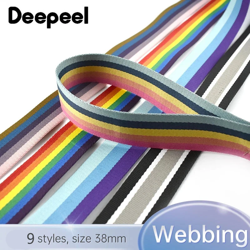 

2Meters 38mm Polyester Jacquard Webbing Tapes for Bags Strap Ethnic Ribbon Luggage Decor Sewing Bias Band DIY Belt Accessories