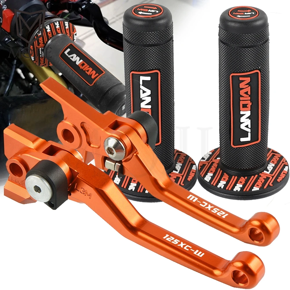 

For 125XCW 125 XCW XC-W 125XC-W 2016-2019 2017 2018 Motocross CNC Hand Grip Handlebar Pivot Brake Clutch Levers Dirt Bike Handle