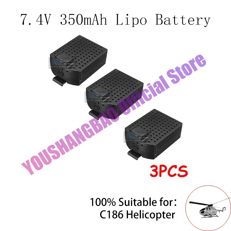 Аккумулятор оригинальный 7 4 В 350 мА/ч для радиоуправляемого вертолета C186 BO-105 / E120