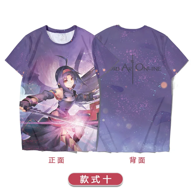 

Аниме меч искусство онлайн 3d принт Kawaii модная повседневная мужская женская летняя футболка для мальчиков и девочек уличные футболки оверса...