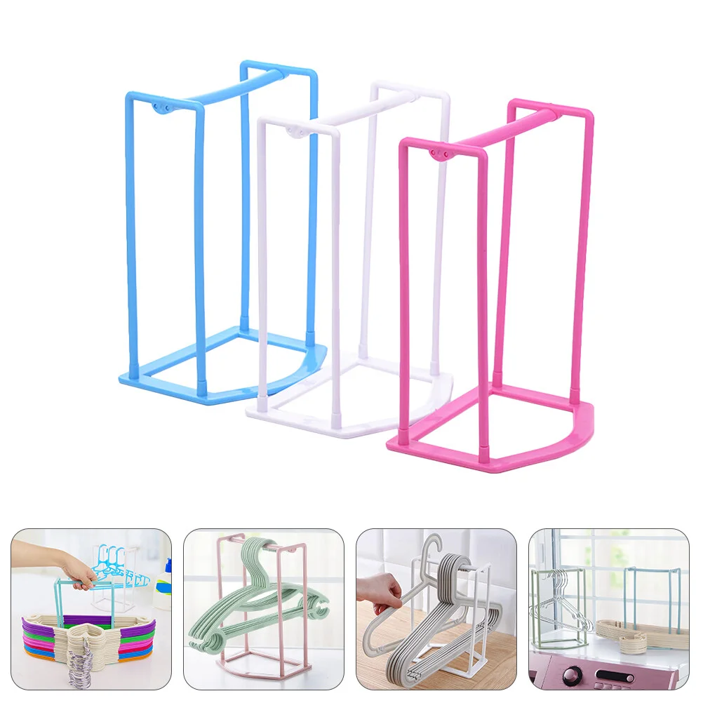 

Hang Clothes Coat Hanger Racks Holders Multifunctional Shelf No-Punch Household Organizers White Storage Shelves