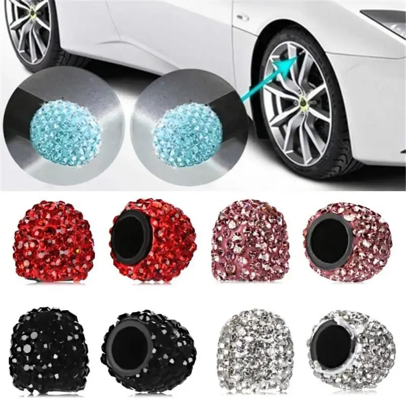 

2/3/5 шт. пылезащитный колпачок на клапан колеса, алмазные блестящие кристаллы, колпачки на клапаны автомобильных шин, Кристальные универсальные колпачки на клапан автомобиля