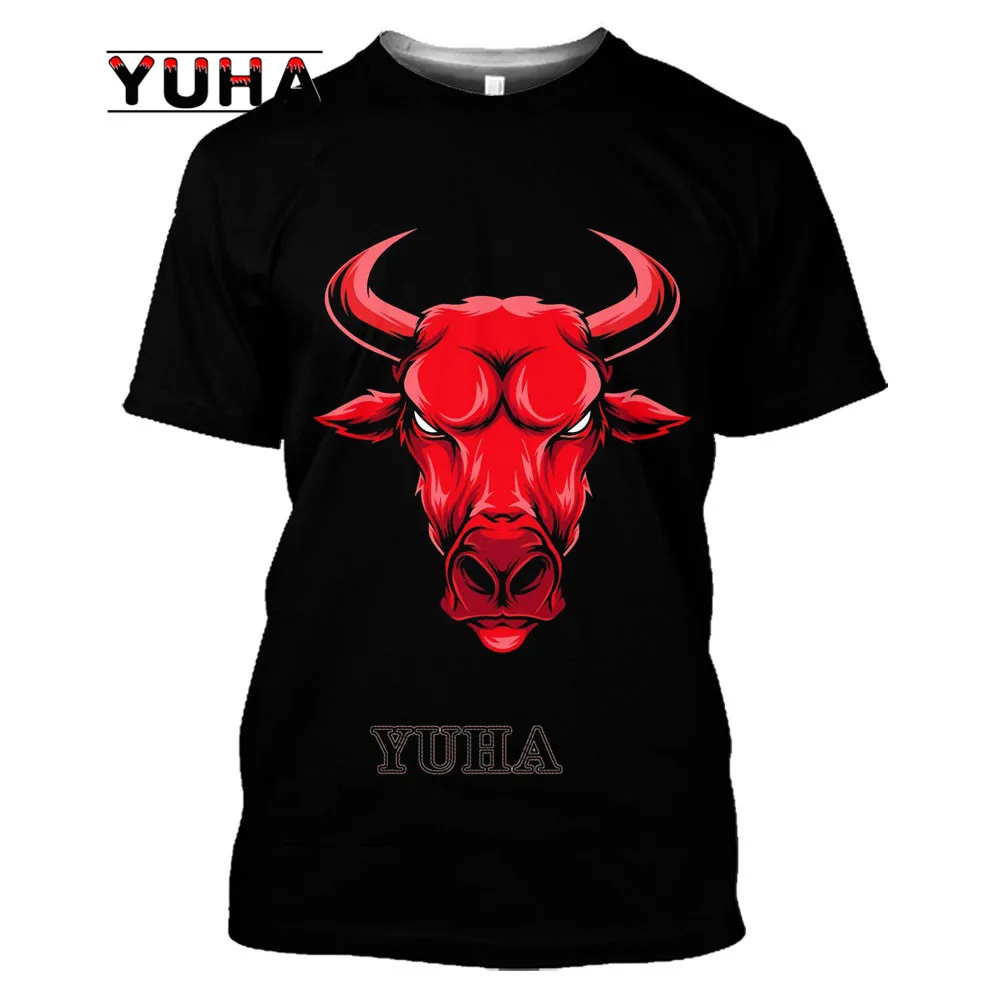 Купи Spanish Bullfighting Short Sleeve 3D Printed Men's T-shirt O Collar Short Sleeve Bull Seal Street Oversized Loose Casual Top 6XL за 176 рублей в магазине AliExpress