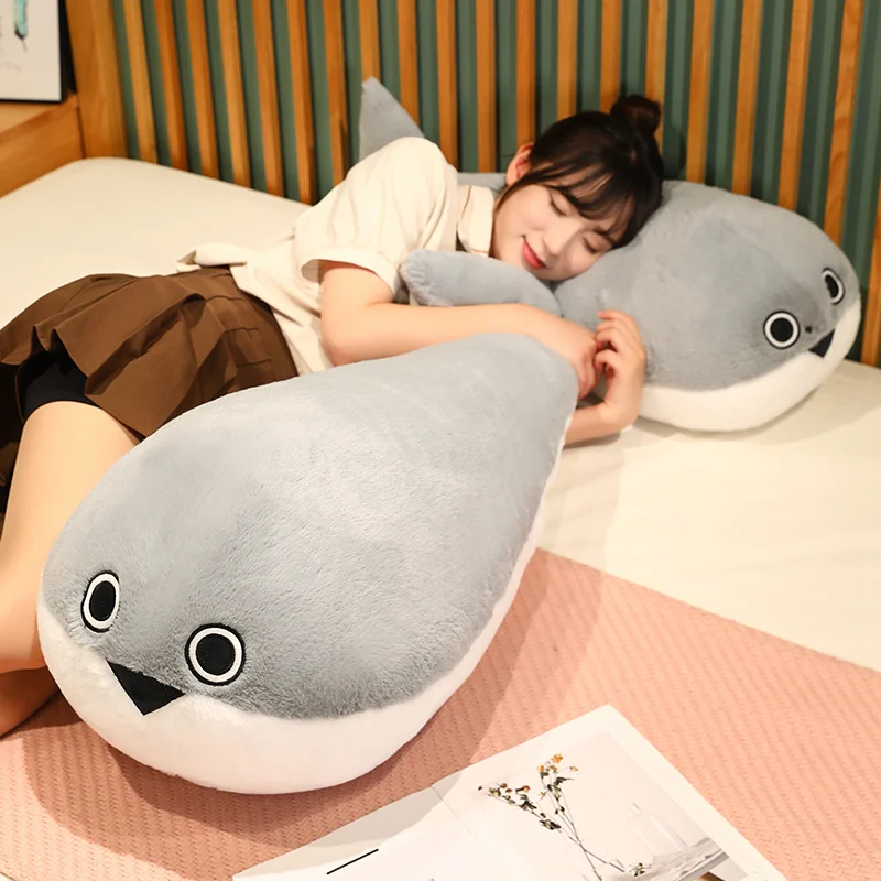 Серая Реалистичная рыбка-кукла плюшевая игрушка мягкая подушка морские животные