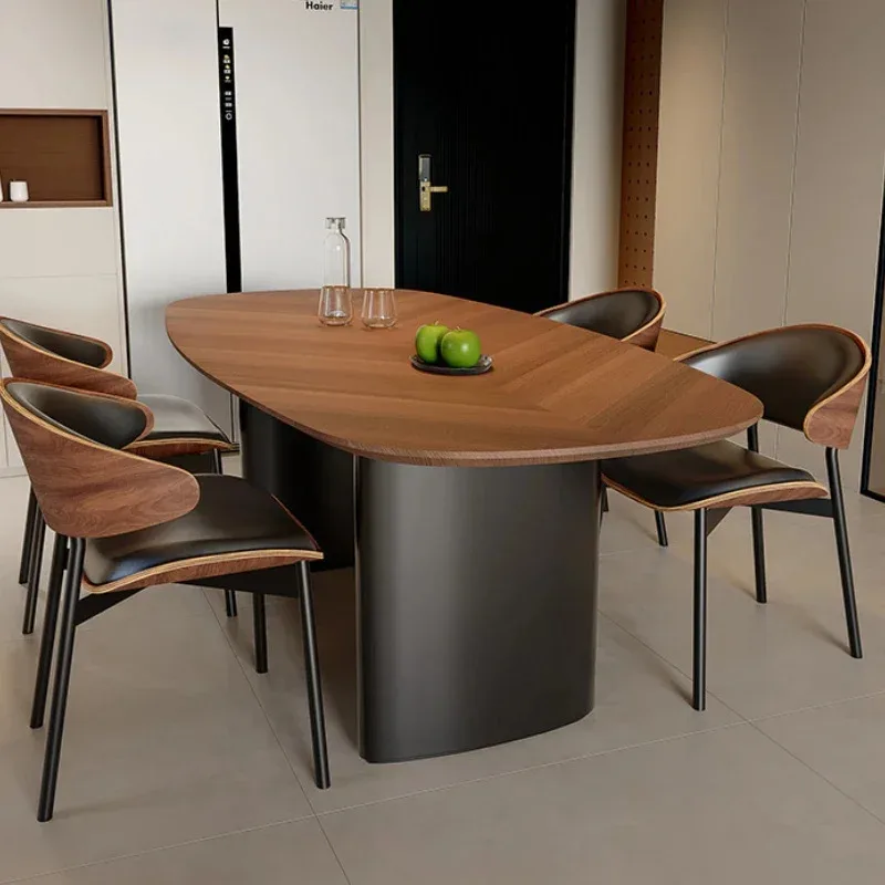 Овальный обеденный стол Сидячий центр Столы для кафе Кухонные наборы мебели дома