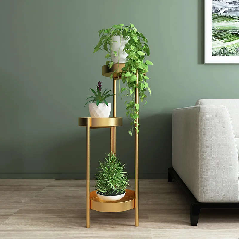 

Light Luxury Modern Plant Stand Iron Multi-layer Storage Shelf Folding Design Rack for Plants Living Room Decoration Flower Rack