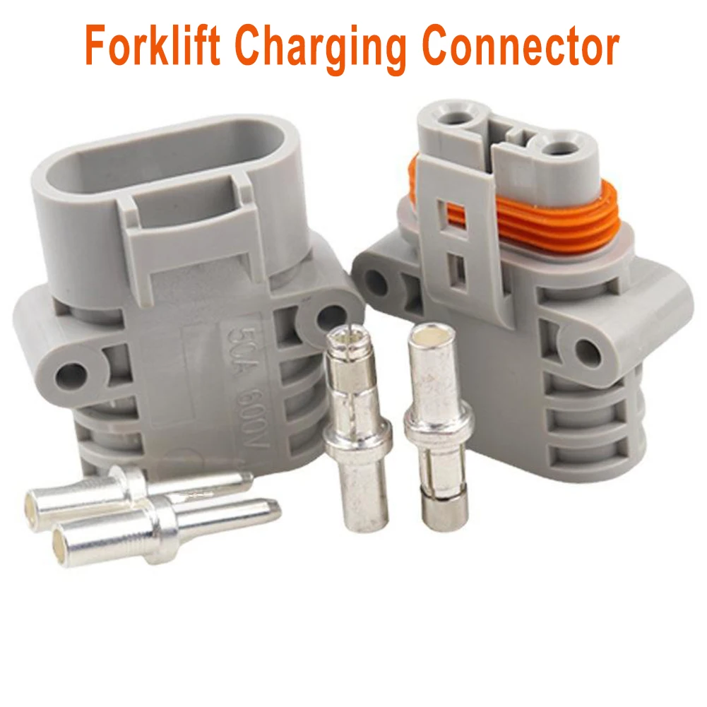 Forklift Cable Power Male/Female Connectors High Current Straight Plug FOR Anderson 50 Amp 600V 6 AWG Solar Panel Wire Connector