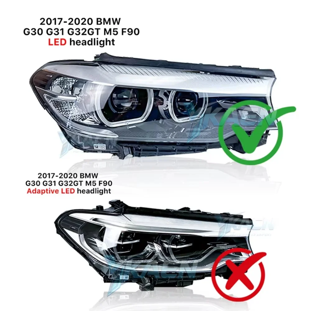 Фото Желтые светодиодные дневные ходовые огни Angel Eyes DRL для BMW 5 серии M5 F90 G30 G31 G38 G32 17-20, белый, синий, красный цвета. №3