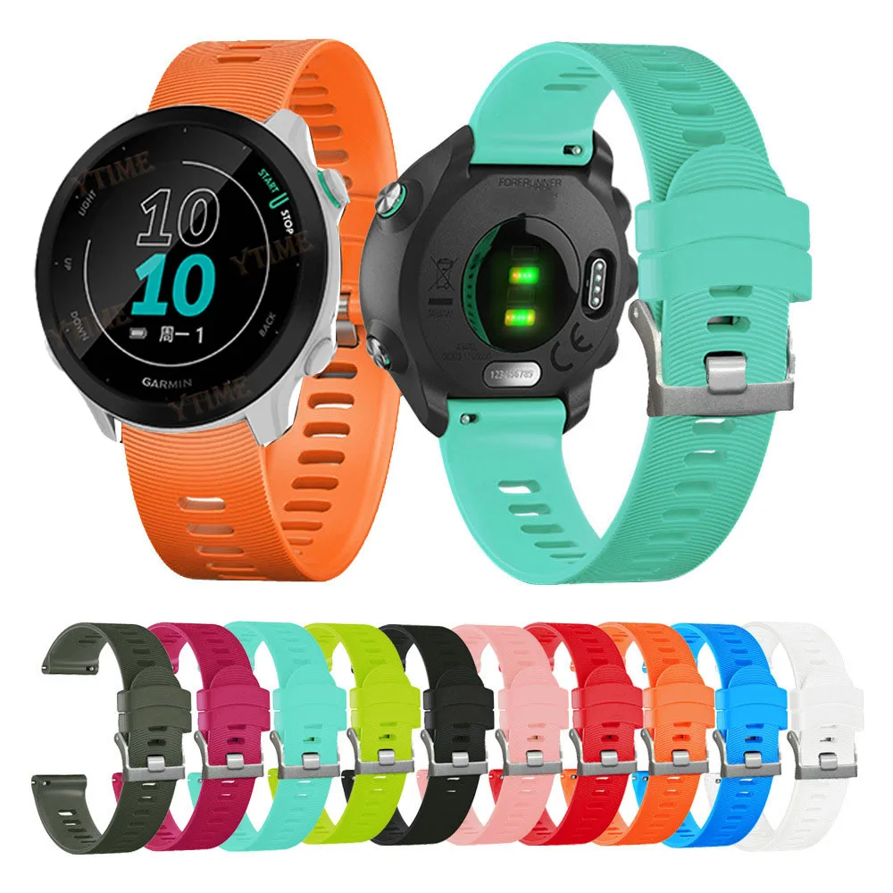 

20mm Silicone Strap For Garmin Forerunner 158 55 245 645 Quick Release Watchband For Garmin Vivoactive 3 Music/Venu SQ Bracelet