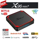 ТВ-приставка X96mini + Android 9,0 Smart TV BOX 1 Гб 2 Гб 8 Гб 16 Гб Amlogic S905W четырехъядерный процессор 2,4 ГГц WiFi медиаплеер телеприставка