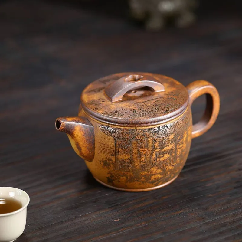 

Ручной фиолетовый чайник из Исинской глины 500 мл