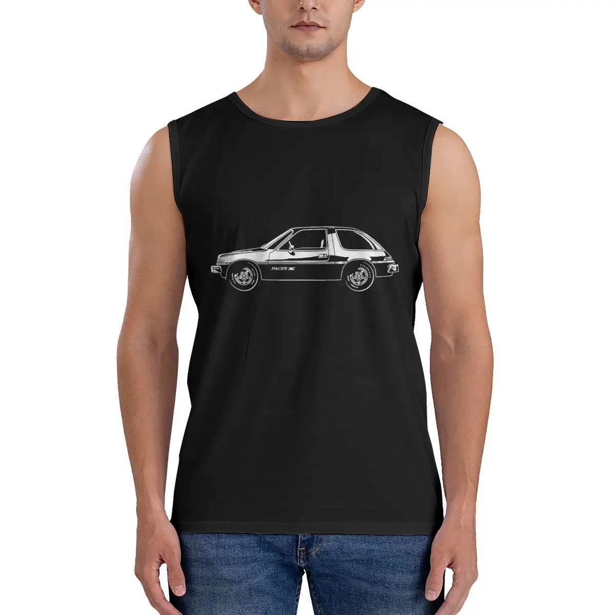 Майка Amc Pacer X 1975-1976 жилет рубашка без рукавов топ в стиле ретро комбинированная