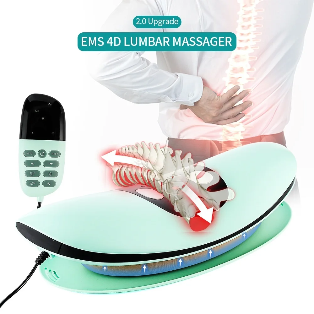 Rechargeable Lumbar Massager Waist Pain Relief Relaxation Heating Vibration Massage  Relax Back Muscle Relieves Body Fatigue