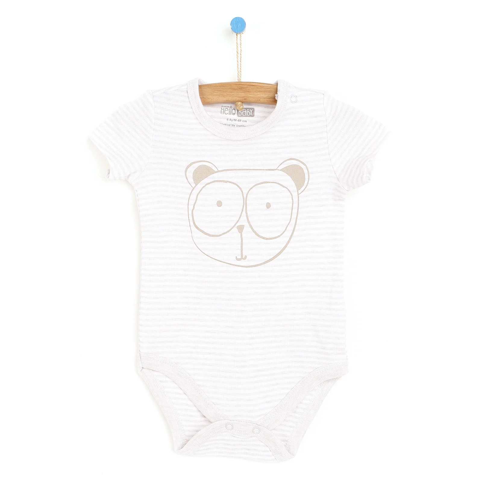 

ebebek Hellobaby Striped Cute Animal Short Sleeve Body