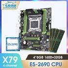 Материнская плата X79 LGA 2011 Combo E5 2690 CPU set 32GB = 4X8GB DDR3 ОЗУ 1600MHz 12800 DDR3 ECC REG поддержка SATA3 четыре канала