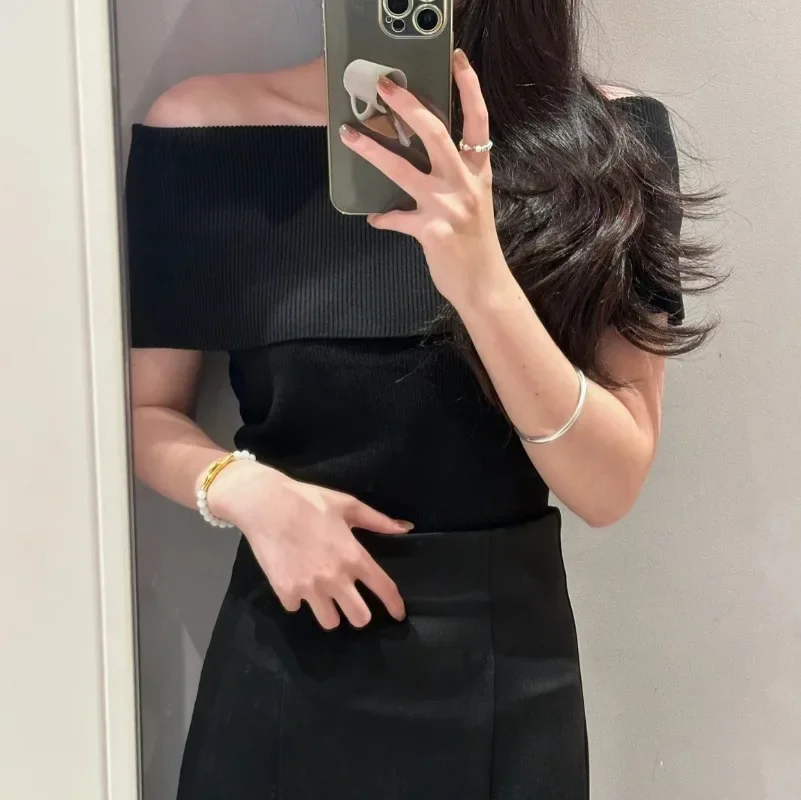 Женская одежда с воротником-лодочкой и открытыми плечами женская в японском