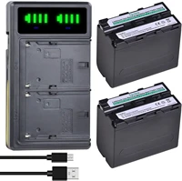 7200mah np f970 np f960 battery led dual charger for sony np f330 np f550 np f570 np f750 np f770 np f930 np f950 np f975