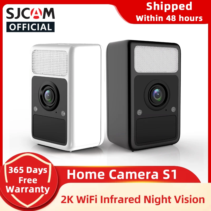 

SJCAM Home Camera S1 2K HD WiFi Cam Infrared Night Vision Human Detection IP65 Waterproof Built-in 9200mAh Battery DV Cameras