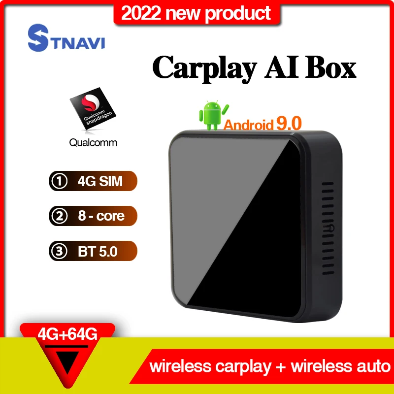 

4+64G 8-core Mini Android Box Wireless Carplay Ai Box Car Multimedia Player Audio GPS Navigation For Benz BMW Toyota Kia