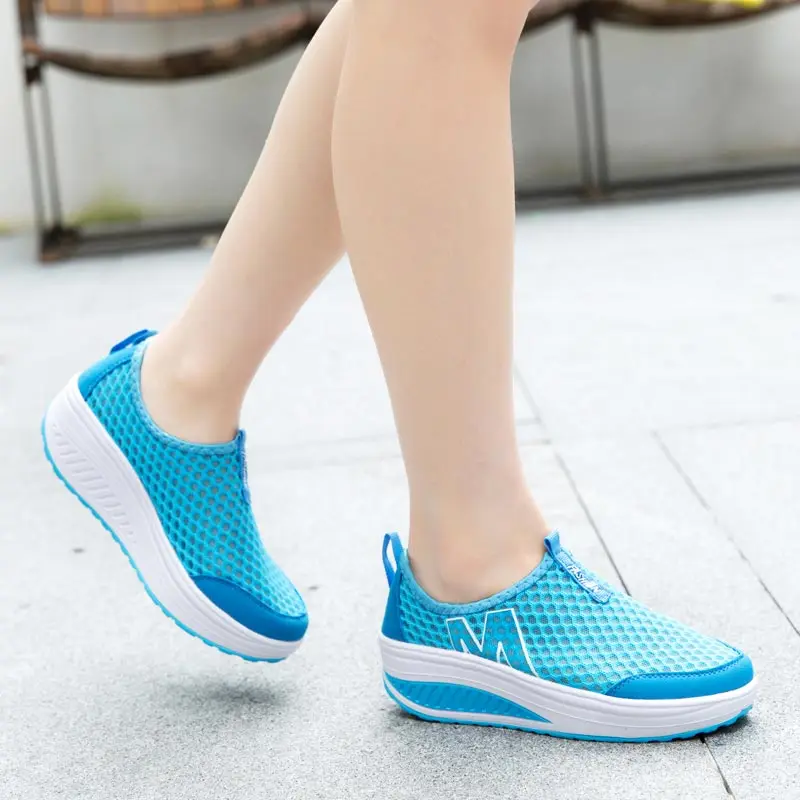 

Кроссовки женские на платформе, толстая подошва, Вулканизированная подошва, без шнуровки, спортивная обувь для бега