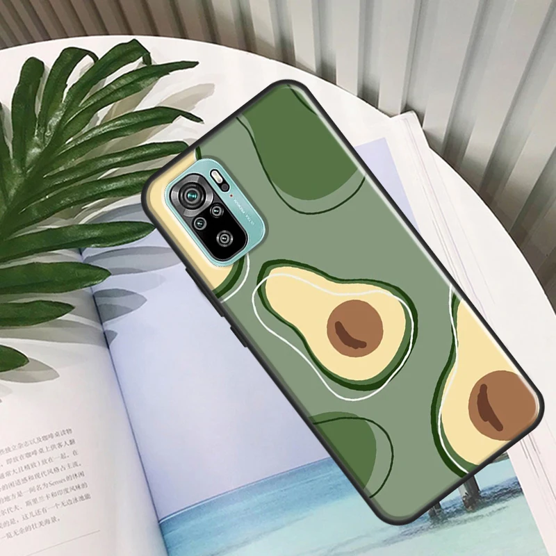 Lovely Avocado For Xiaomi Redmi 10 9A 9T 9C Case Note 11 Pro 9 9S 10S Phone Cover | Мобильные телефоны и аксессуары