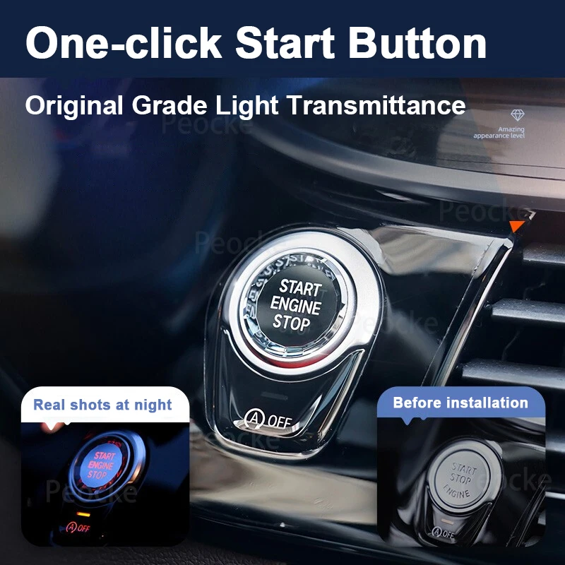 Кнопка переключения двигателя Crystal Start Stop для BMW G20 G26 G28 G29 G05 G30 F10 F20 F30 F26 F22 E71 E70