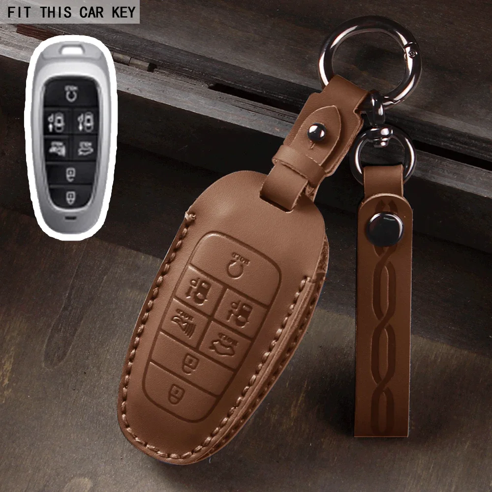 

3 4 5 6 7 кнопок автомобильный держатель для ключей чехол для Hyundai Tucson Solaris Sonata Hybrid NEXO NX4 Santafe Dn8