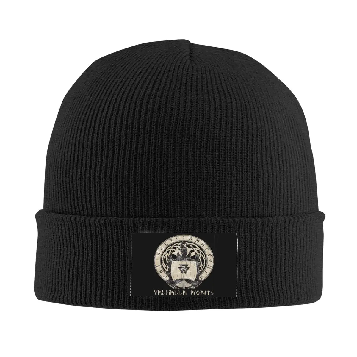 

Distressed Valhalla Awaits Drakkar The Warship Of The Vikings Knit Hat Cap Knitted Beanie Hat Beanies Cap Unisex Hipster