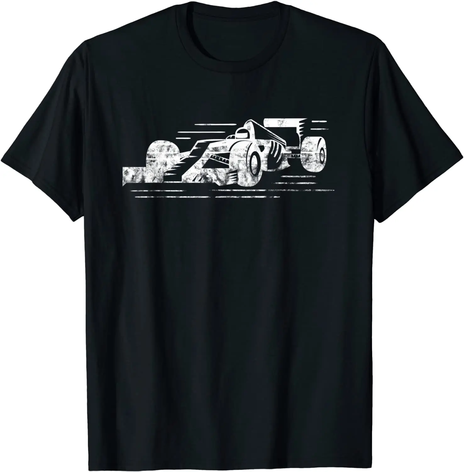 

Formula Racecar Distressed Style Racing T-Shirt Fashion Cool Men Cotton Casual Black T Shirts Summer Oversized Tees Tops