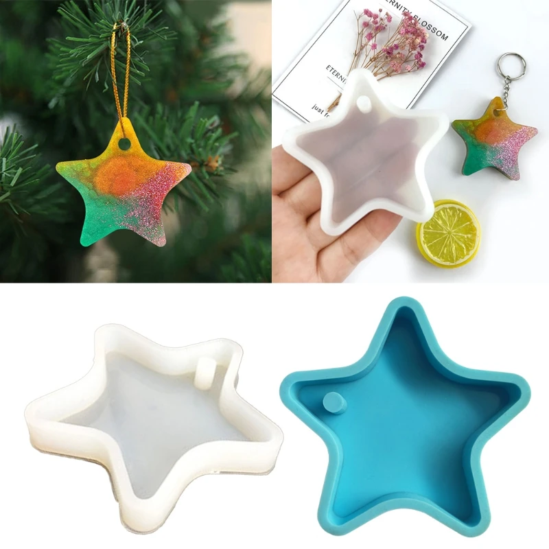 

DIY Звездный брелок, строительная елка, подвесные кулоны, силиконовая форма, украшения для дома, украшения, литые инструменты