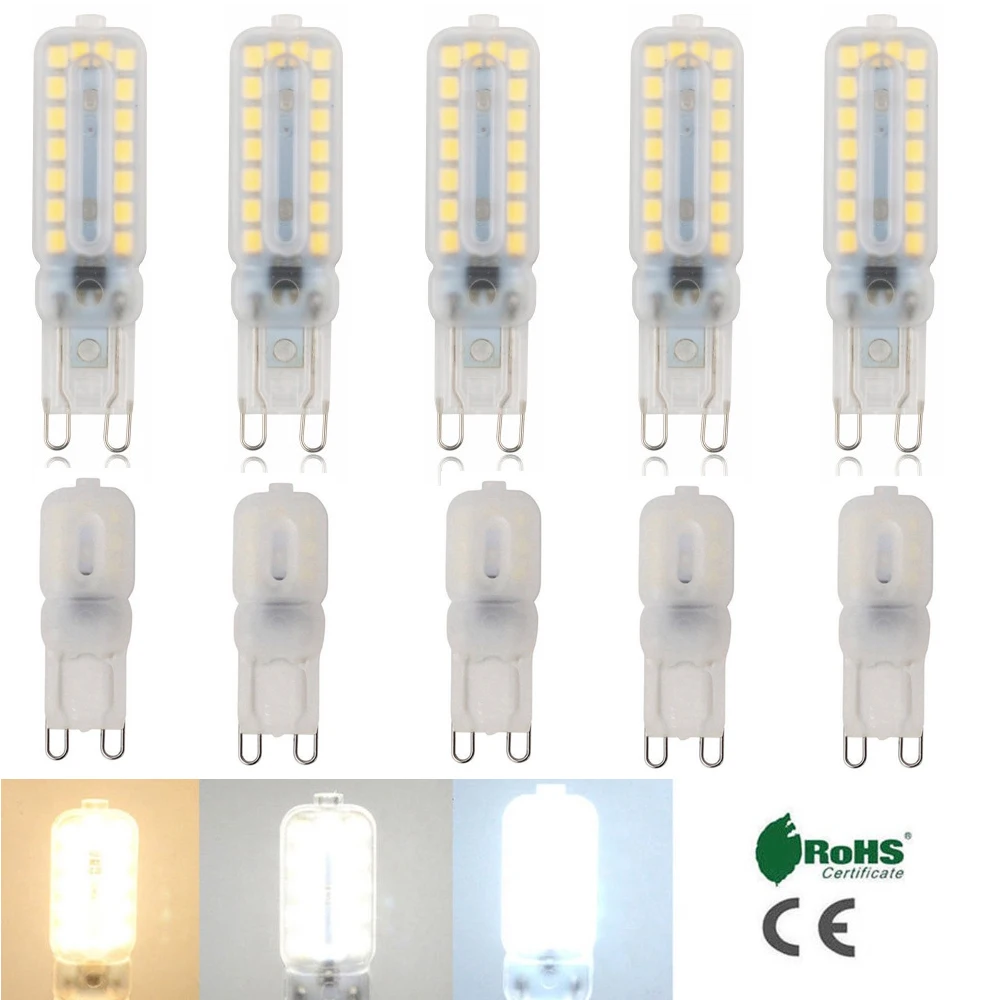 

Wholesale 10Pcs Dimmable G9 LED Bulbs Lights 220V 110V Spotlights 2835SMD Bombilla 3W 5W 7W Replace 30W 40W Halogen Lamps