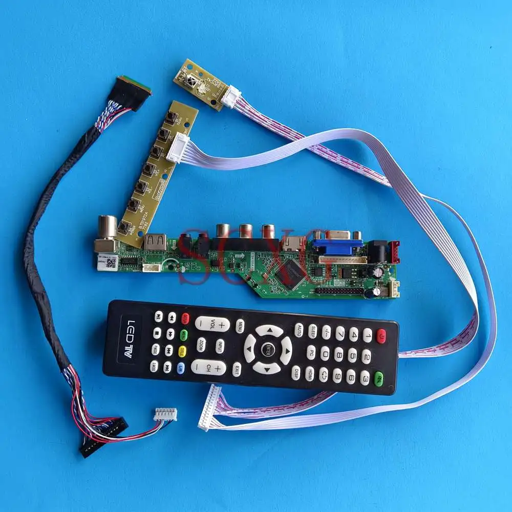 

Плата контроллера для ЖК-экрана LTN173KT01-H01, комплект «сделай сам», LVDS 40 Pin 1600 900 USB HDMI-совместимый VGA AV TV аналоговый сигнал, Светодиодная панель 17,3...