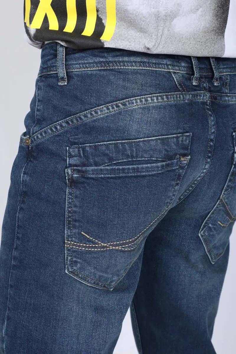 

Mens Dark Blue Straight Leg Jean Trousers