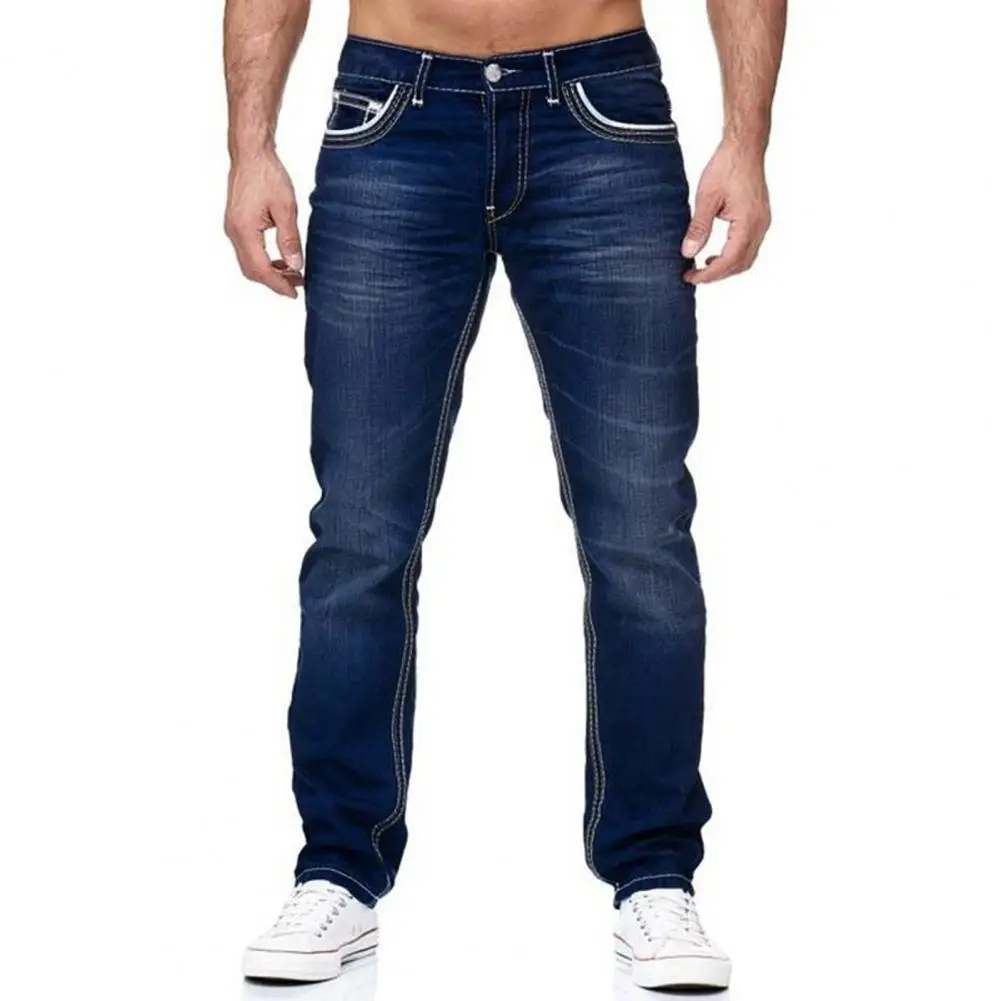 

Straight Jeans Men Washed no hole Jean Spring Summer Boyfriend Jeans Streetwear Loose Cacual Designer Long Denim Pants Trousers