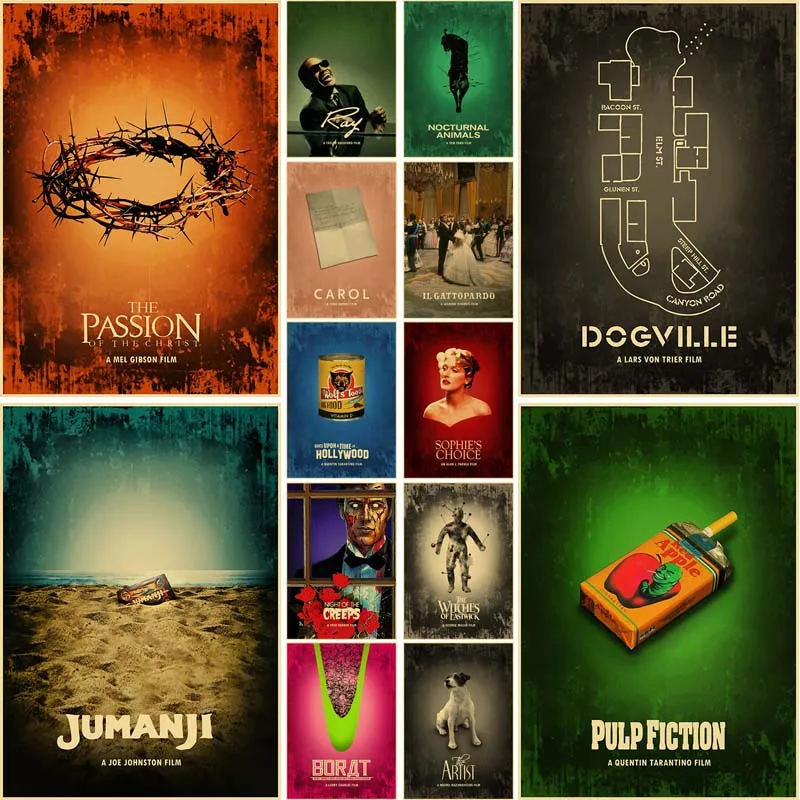 

Classic Movie Posters and Prints Retro Kraft Art Painting Picture for Wall Decor Home Living Room Decoration Mural