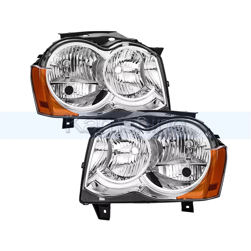 1 пара, американская версия, передний бампер, фара для Jeep Grand Cherokee 2008-2010, передняя фара, галогенная фара теодор драйзер американская трагедия том 1