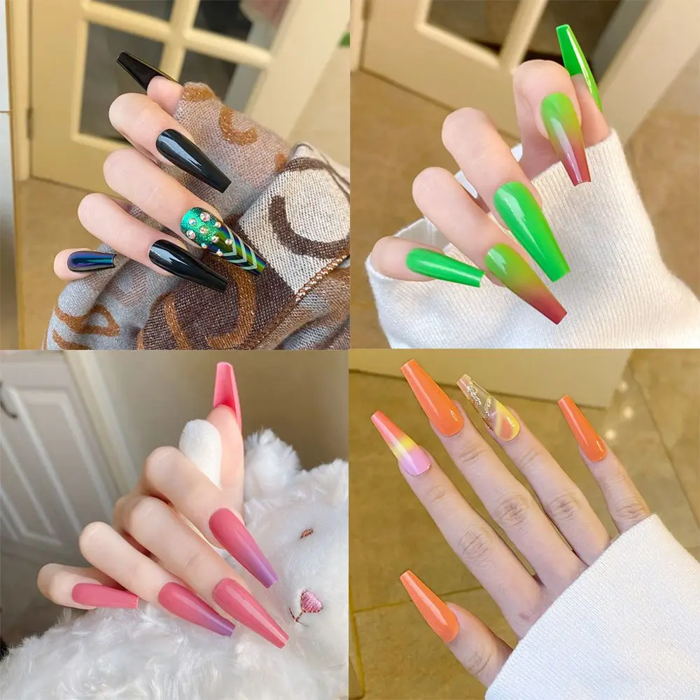 

Nails Extension Tool Acrylic DIY Beauty Tools Full Cover False Nail Ballerina Fake Nails Manicure