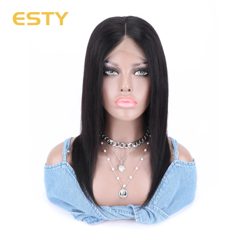 Lace Front Human Hair Wigs for Women Human Hair 4x4 Lace Brazilian Straight Hair 150% 180% Density Natural Color Frontal Wigs