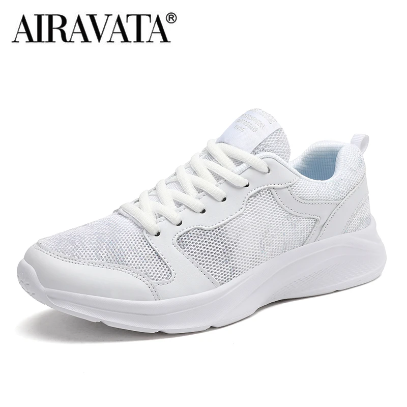 Couple Sneakers Men Women Walking Shoes Mesh Casual Lace-up Jogging Shoes Outdoor Athletic Sneakers