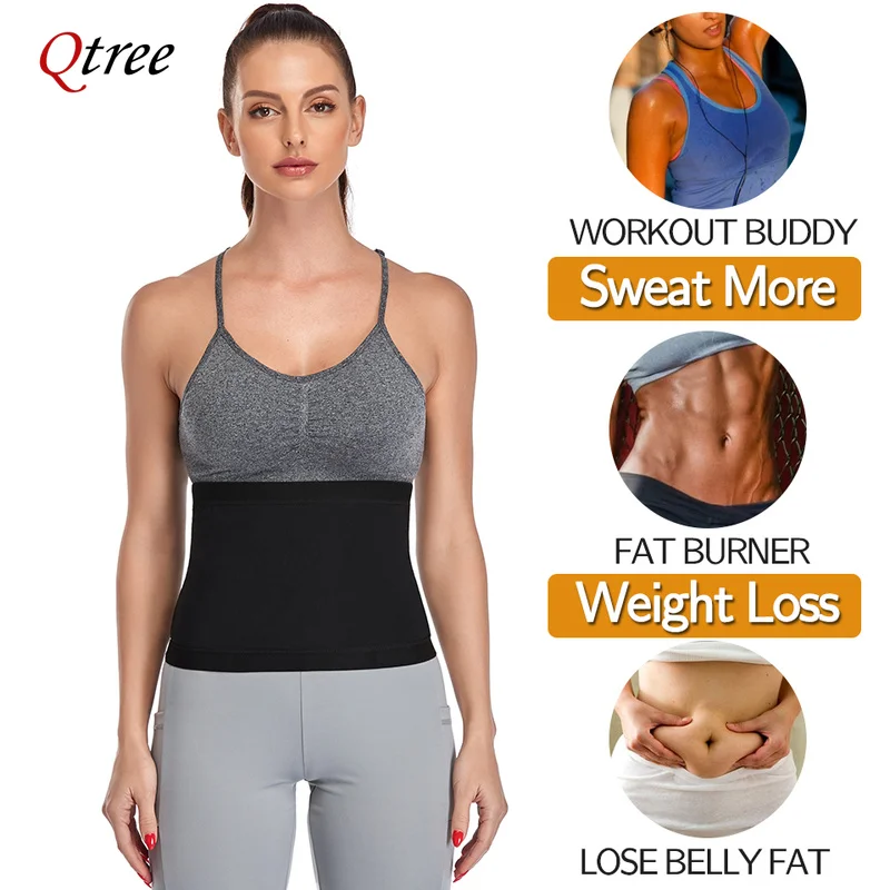 Sweat Sauna Body Shaper for Women Polymer Waist Trainer Cincher Slimming Belt Hot Neoprene-Free Belly Trimmer Tummy Control Wrap