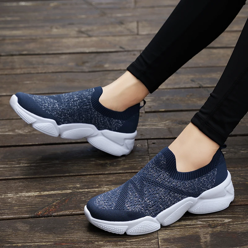 Новые кроссовки Женские для бега Сетчатые дышащие Нескользящие женские на