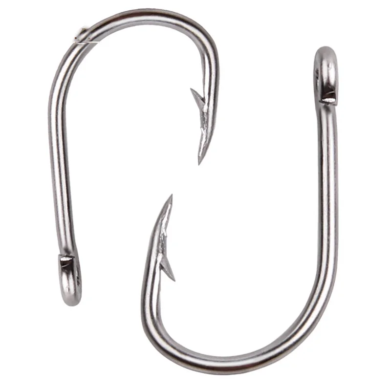 

50pcs/lot Fishing Hook 9260 Stainless Steel For Ocean Boat Fishing Tackle Accessories Barbed Single Fishhook
