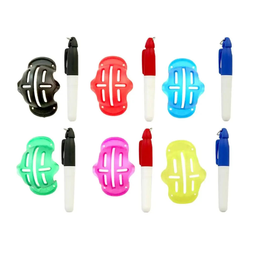 

6pcs Multi Templates Golf Marker with 6pcs Golf Alignment Putting