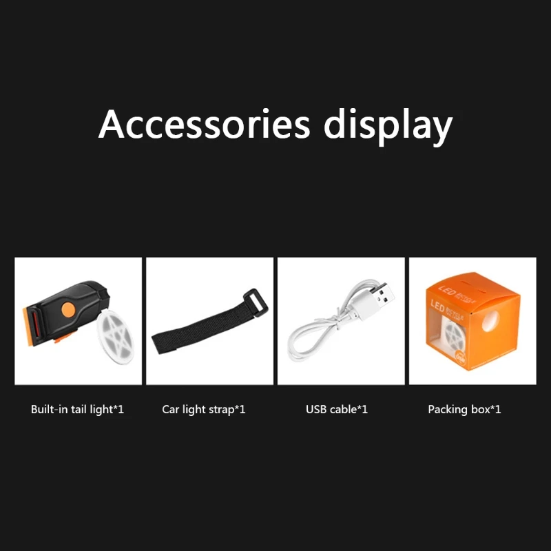 

Safety LED Light, with 5 Modes,Rechargeable Tail Light