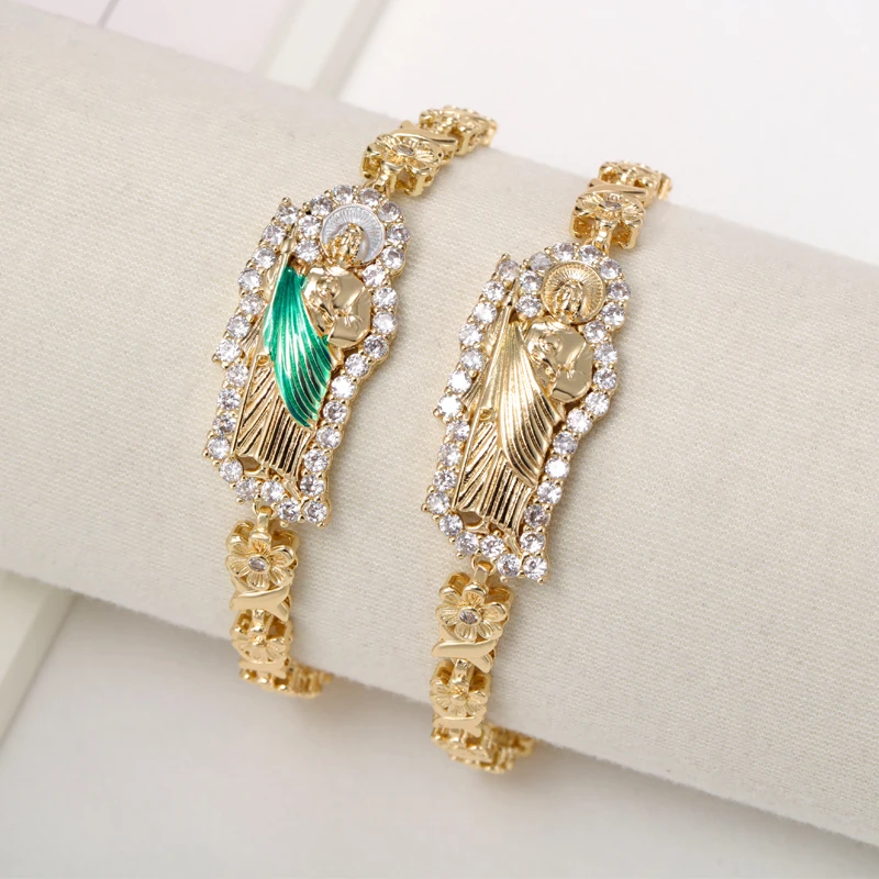 GrayBirds Роскошный браслет Сан-Джуди Кубинский Браслет Сент-Яди Бусины Религиозные