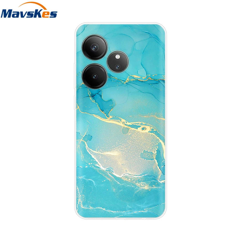 Флип-чехол для Realme GT 6 6T мягкий силиконовый защитный чехол GT6 GT6T бампер с цветочным