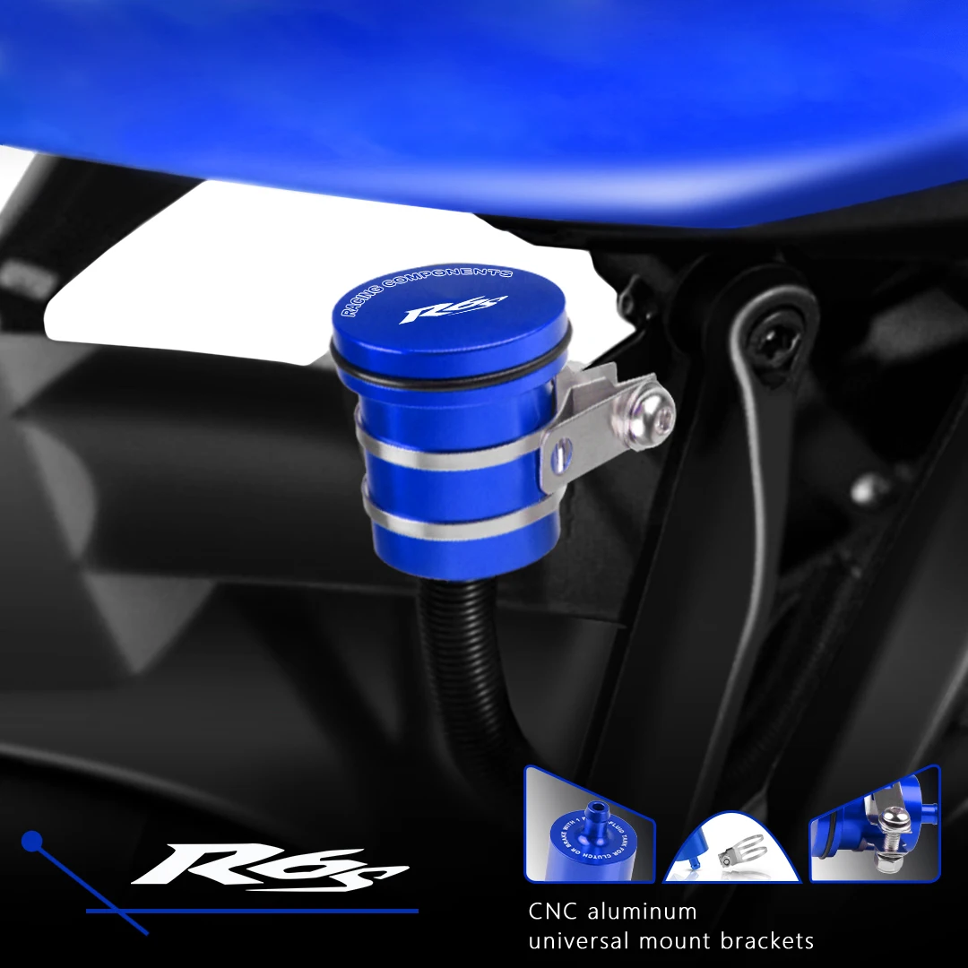 

For YAMAHA YZF-R6 YZFR6 YZF R6 R6S YZF600 1999 2000 2001 2002 Motorcycle Brake Fluid Reservoir Clutch Tank Oil Fluid Cup