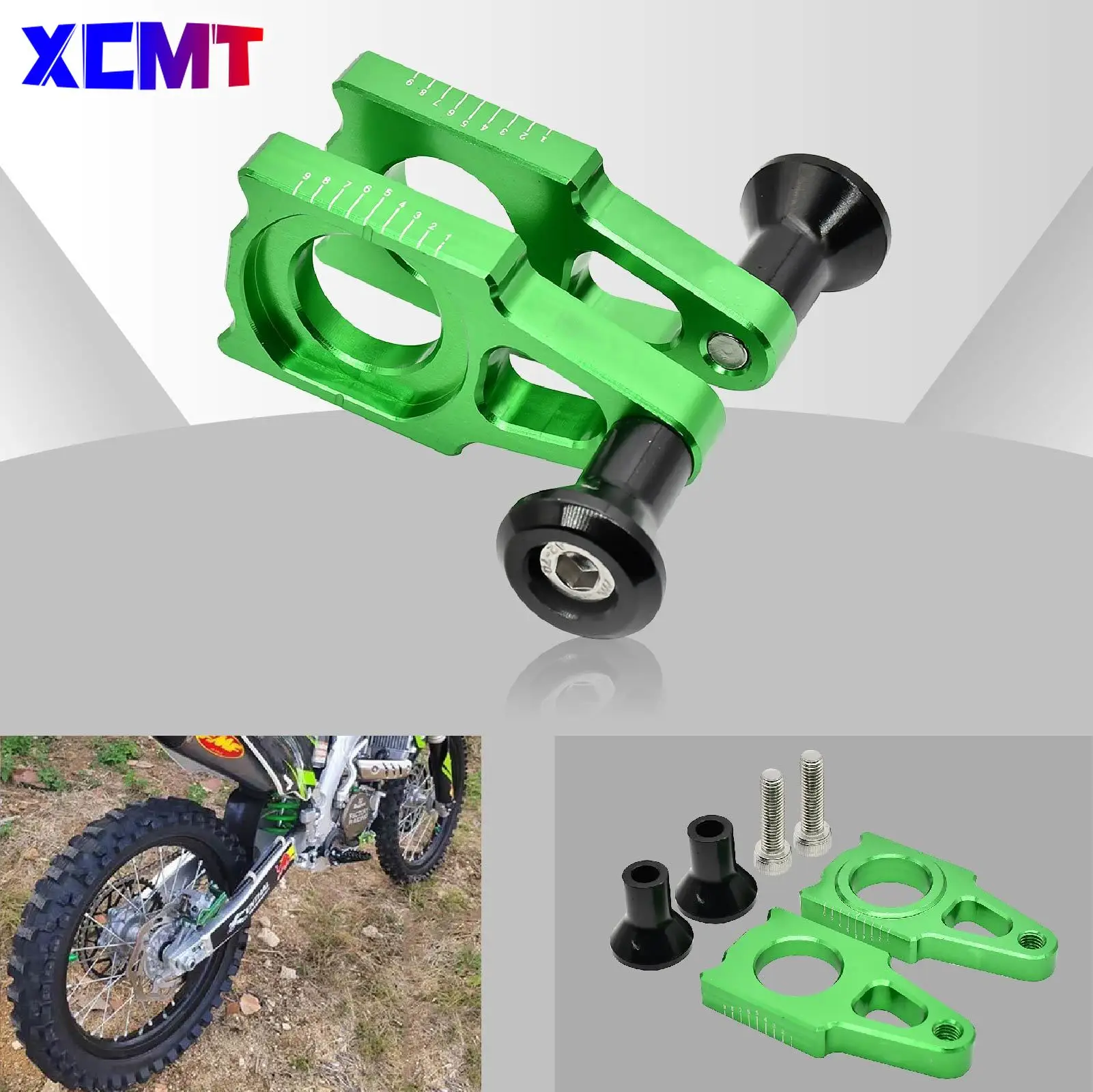 Мотоцикл CNC задний мост блоков цепи регулятор для Kawasaki KX 125 250 250F 450F KX125 KX250 KX250F KX450F